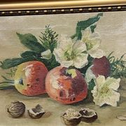 Nature morte aux fruits et fleurs.