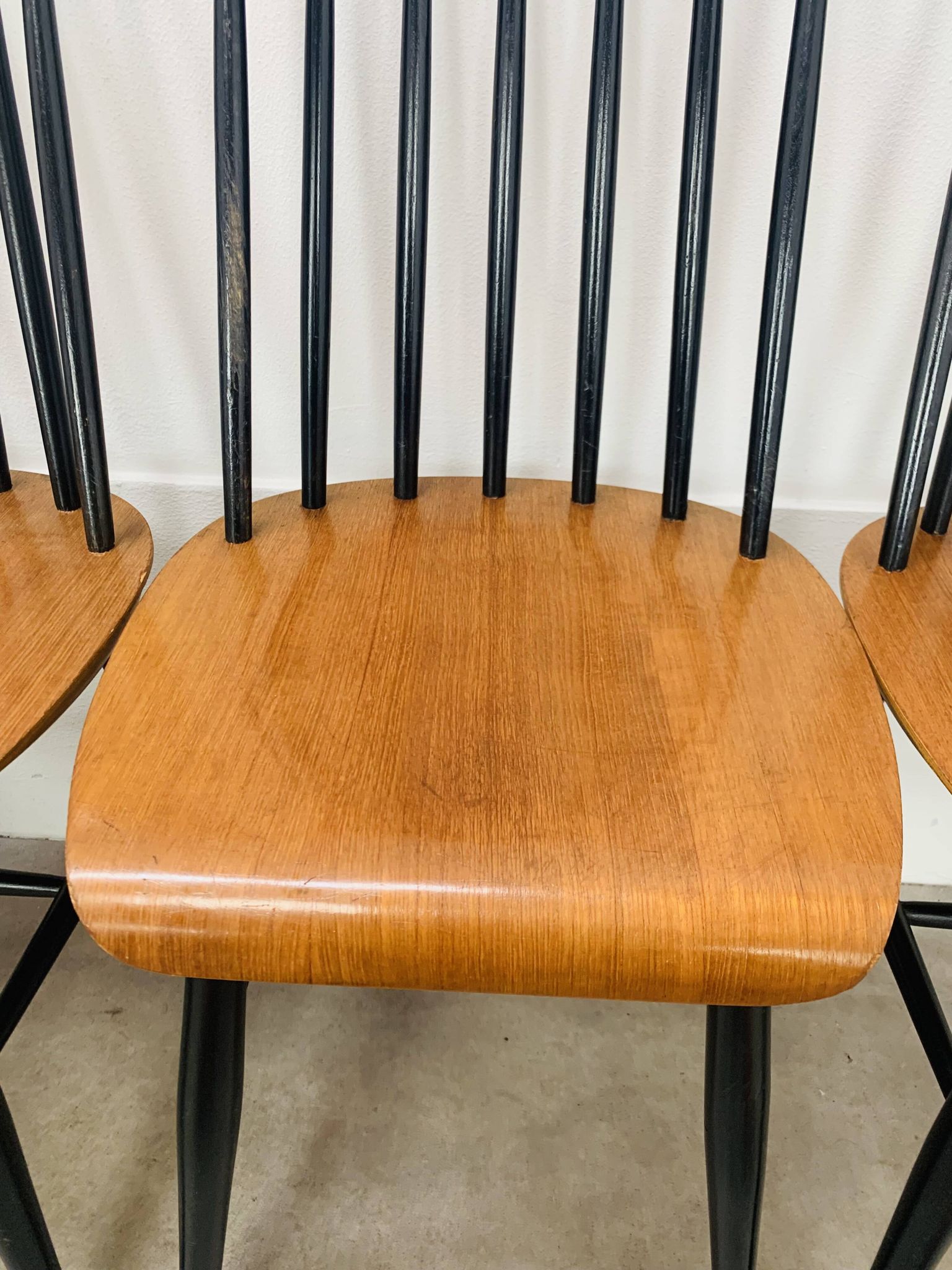 6 chaises Fanett par Ilmari Tapiovaara, scandinave, années 60