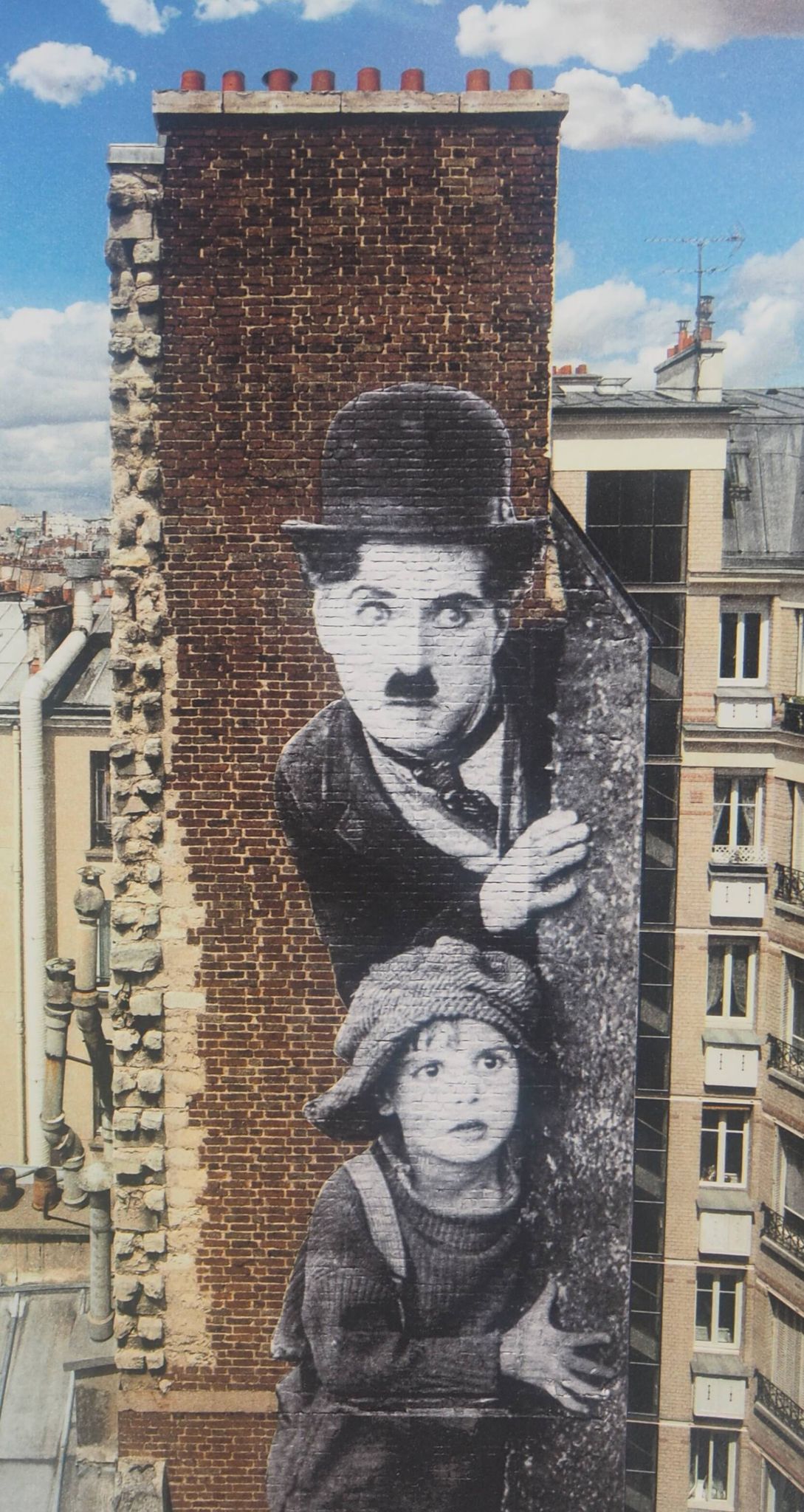 JR (1983-) Jean René says, - Homage to Charlie Chaplin, 2021 - Original signed lithograph