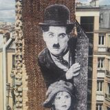 JR (1983-) Jean René says, - Homage to Charlie Chaplin, 2021 - Original signed lithograph