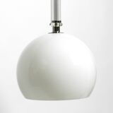 Large Czech Mid Century glass ceiling lamp with glass shade and glass rod