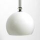 Large Czech Mid Century glass ceiling lamp with glass shade and glass rod