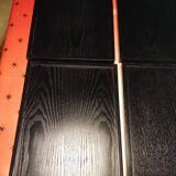 Set of 5 rectangular wooden serving trays