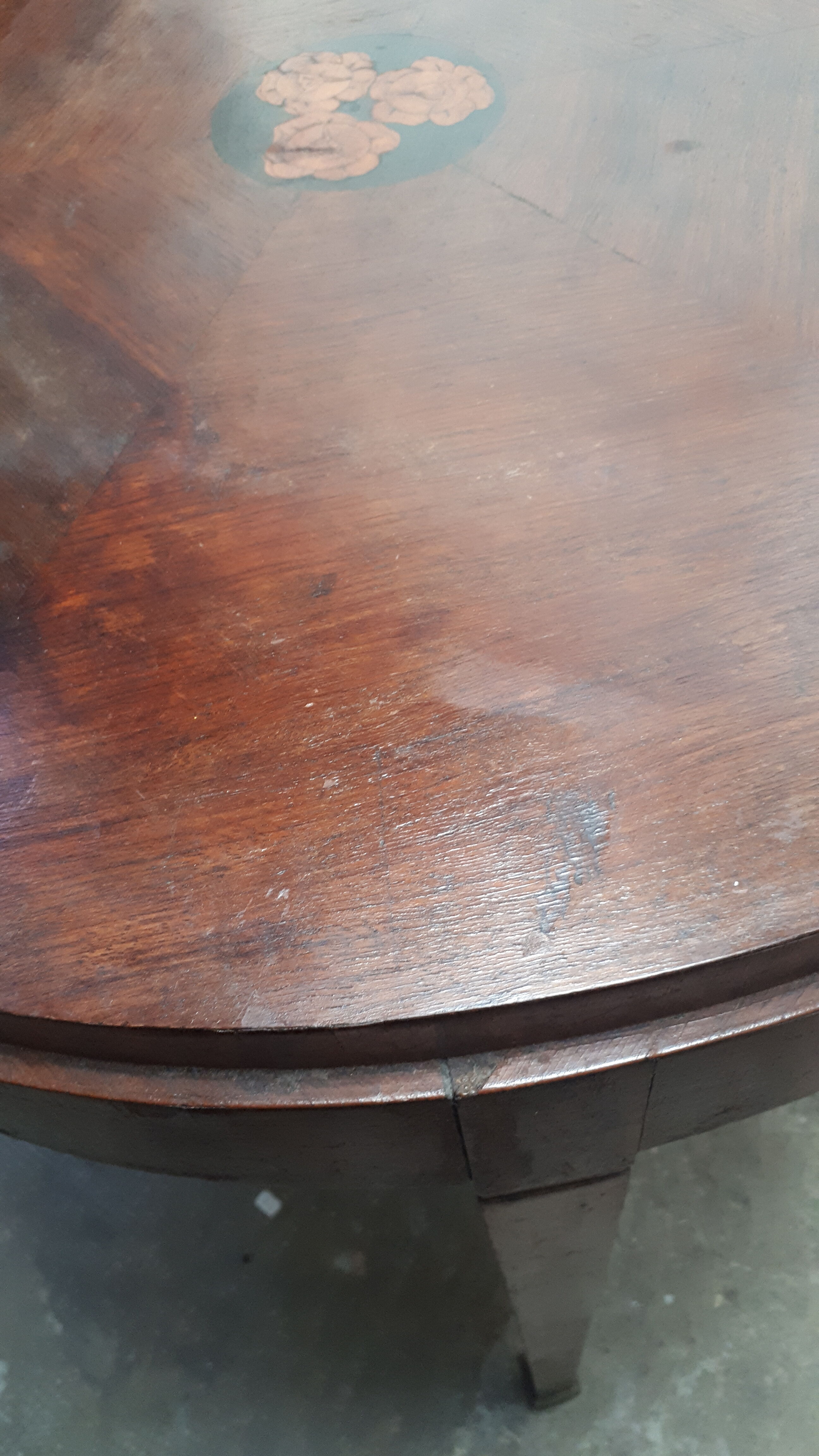 1930 art deco wood marquee pedestal table