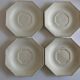 Set de 4 assiettes octogonales perles Creil & Montereau 19e