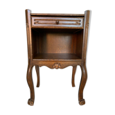 Chevet, table de nuit 1 tiroir, 1 étagère en bois de style Louis XV par Riskoff