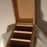 Compartmentalized wooden plug box
