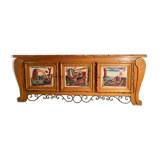 Modernist wood and ceramics sideboard of the 1950s