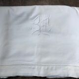 old sheet monogram BF cotton