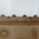 Wooden wall coat rack 4 hooks art deco 1940 1950