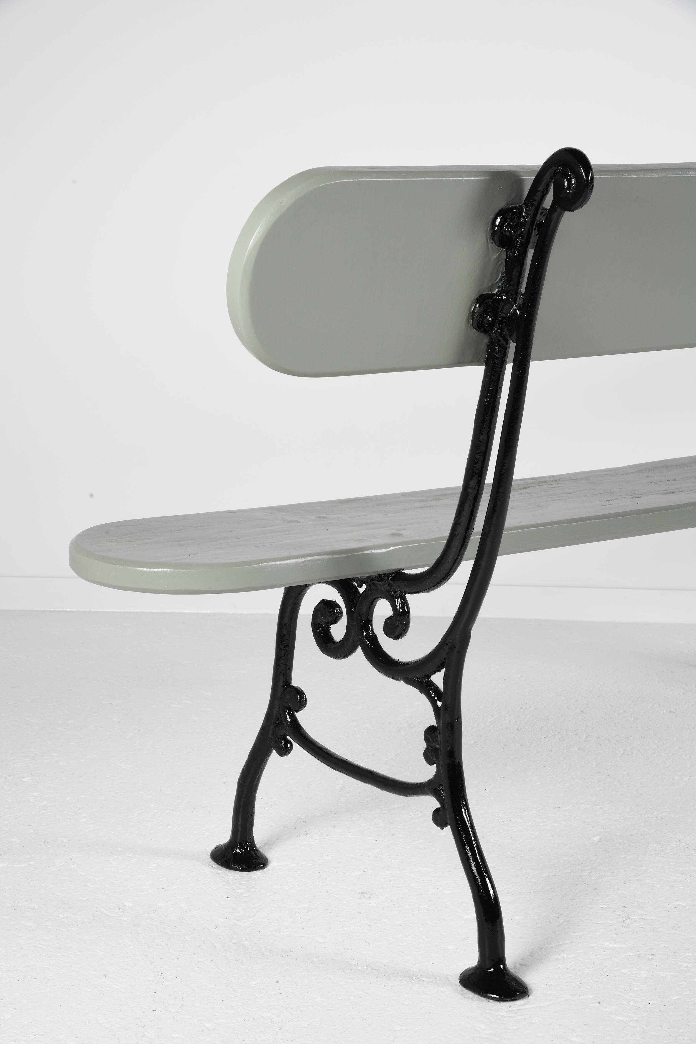 Cast iron and wood garden bench