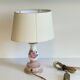 Lampe céramique italy roses et or