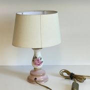 Ceramic Lamp Italy Roses and Gold