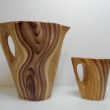 Fake orangeade Vallauris service wood