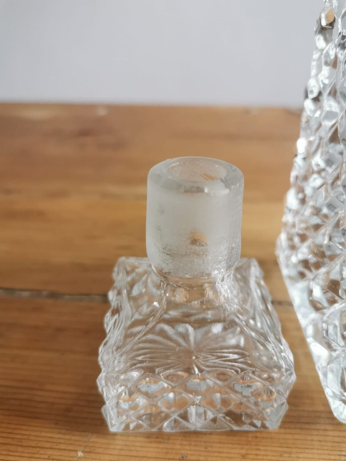 Pressed glass whisky decanter