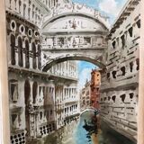 Tableau aquarelle giorgi pont des soupirs Venise
