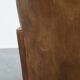 Fauteuil design en cuir de vachette couleur cognac clair