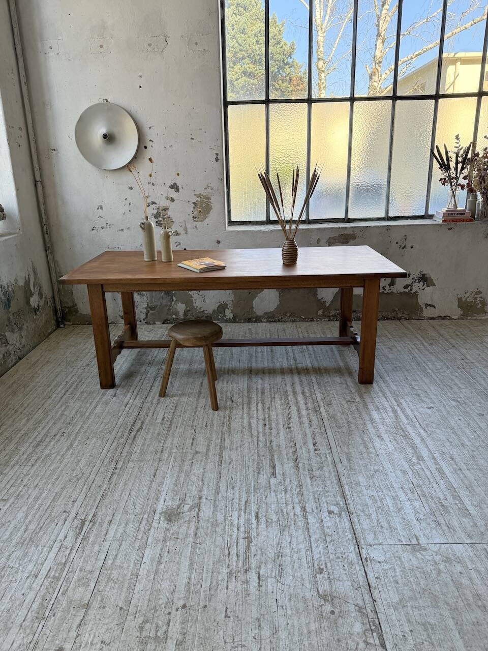 2m oak farmhouse table