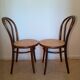 Caned bistro chairs