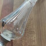 Soliflore en verre taillé et étain italien sculpté PELTRO vintage