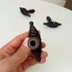 Antique twisted wrought iron door handle