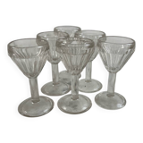 Set of 6 blown glass shot glasses