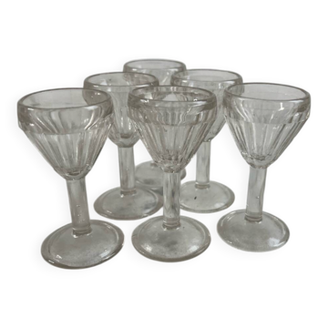 Lot de 6 verres à shooters en verre soufflé