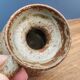 Stoneware cellar rat candle holder