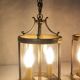 Pair of 1950s brass lanterns