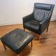 Vintage wingback chair 2431 with ottoman by Børge Mogensen for Fredericia