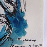 Gouache on paper, signed Pierre Lacroux (1909-1993) and dated 81