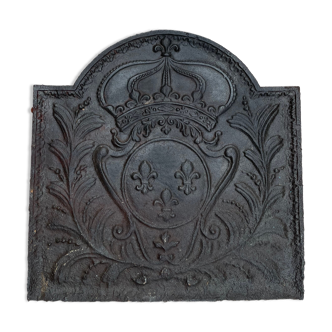 Old cast iron fireplace plate