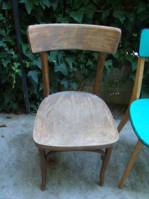 Lot of four old bistro chairs