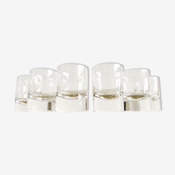 Set de 6 verres gobelets en cristal