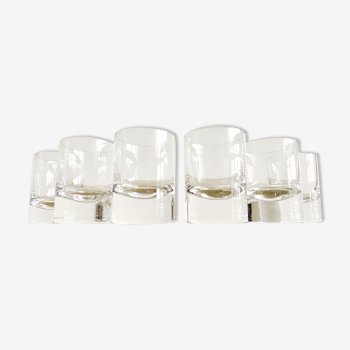 Set of 6 crystal cup glasses