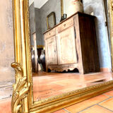 Old mirror with pediment nineteenth