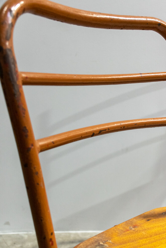 Série de six chaises bistrot métalliques 1950’