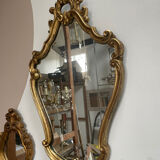 Miroir doré ovale classique 75x42cm