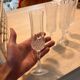 Cut crystal footed glasses — Set of 4
