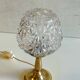 Lampe à poser en laiton doré et verre - mid.XXeme