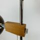 Eyeball floor lamp by Temde Leuchten, copper metal, teak and chrome, 70s.