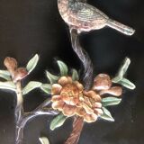 Ancient chinese black laced table with mother-of-pearl encrustation and stones