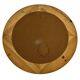 Vintage 70s round pine mirror Swedish design