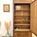 Walnut Bonnetière wardrobe