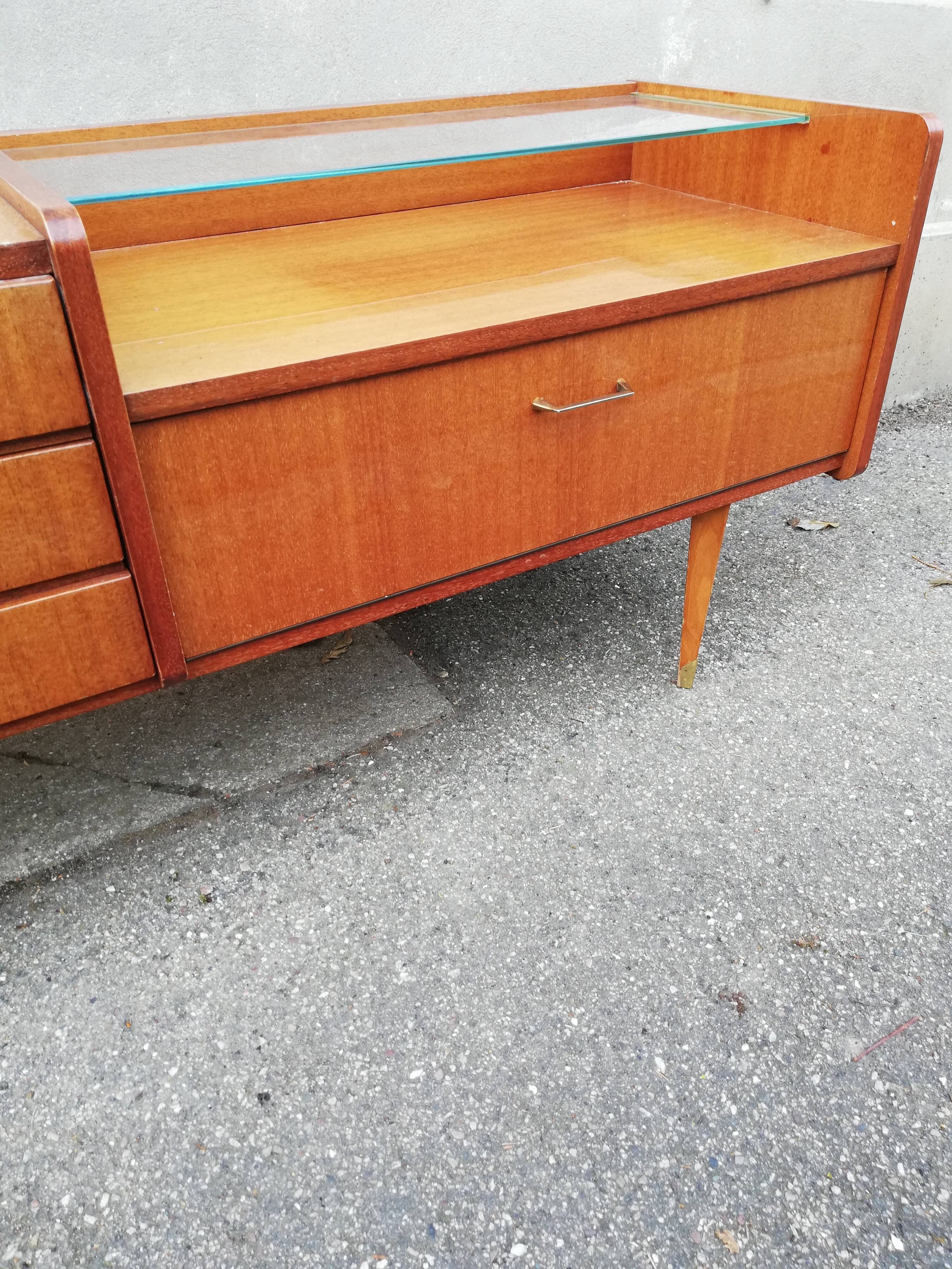 Vintage chest of drawers 3 drawers 1 flap