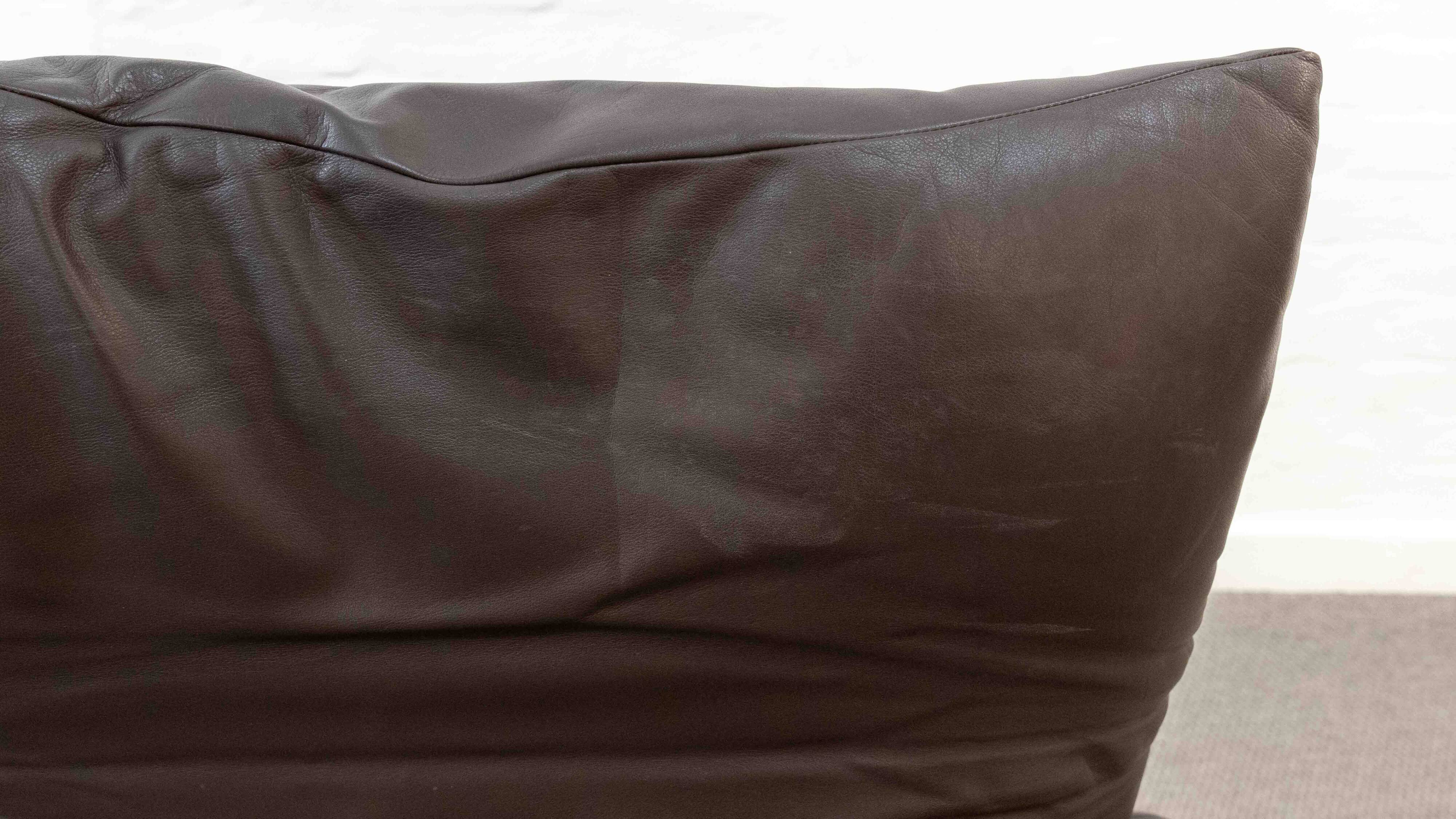 Cassina Maralunga 3seat-Sofa in darkbrown leather by Vico Magistretti
