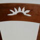 6 chaises en bois exotique et cuir