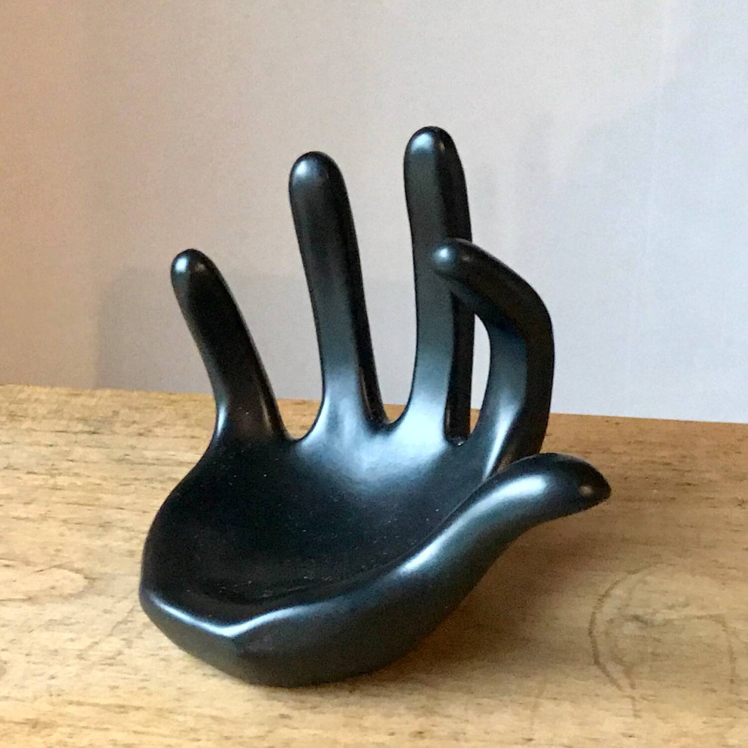 Handmade vintage black ceramic