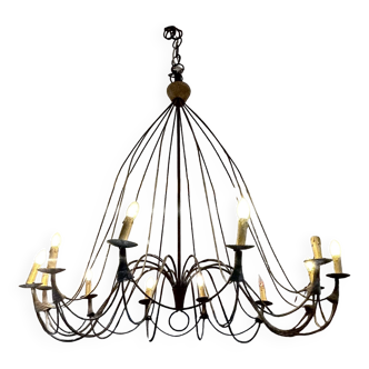 Large metal chandelier