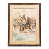 Ancient Military Tableau - Capture of a Prussian Flag After Édouard Detail